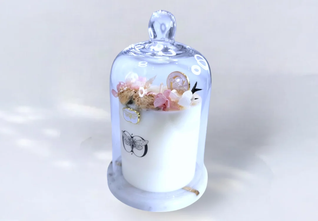 coffret de bougie parfumée jardin de fleurs ensemble